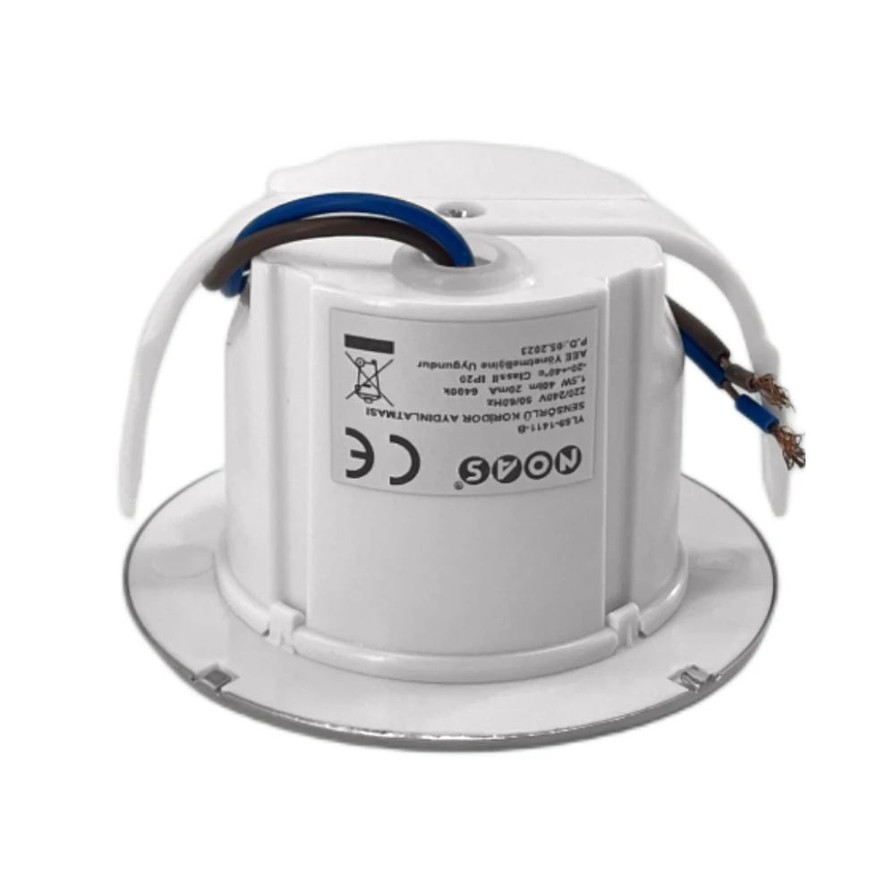 Noas 1,5W Yuvarlak Sensörlü Koridor Armatürü Günışığı (3200K) YL69-1412-B