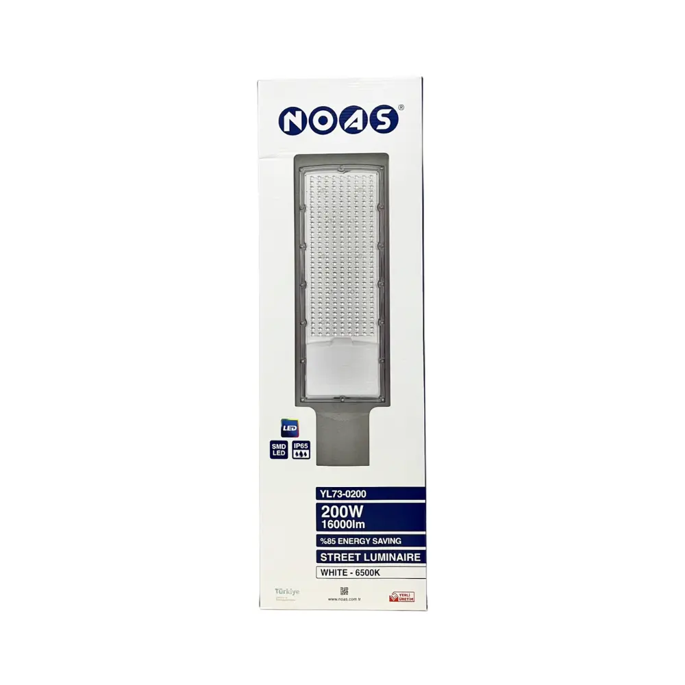 Noas 200W Ledli Sokak Armatürü 6500K (Beyaz) YL73-0200