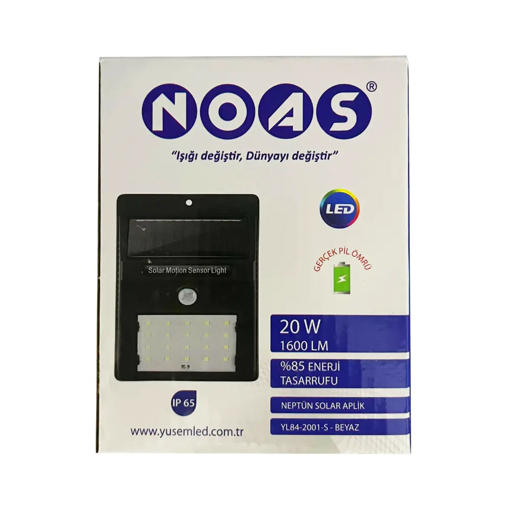 Noas 20W Neptün Solar Led Aplik (Beyaz)YL84-2001-S