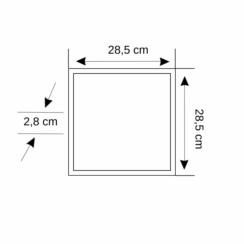 Noas 24W Sıvaüstü Kare Panel Led Armatür 6500K (Beyaz)