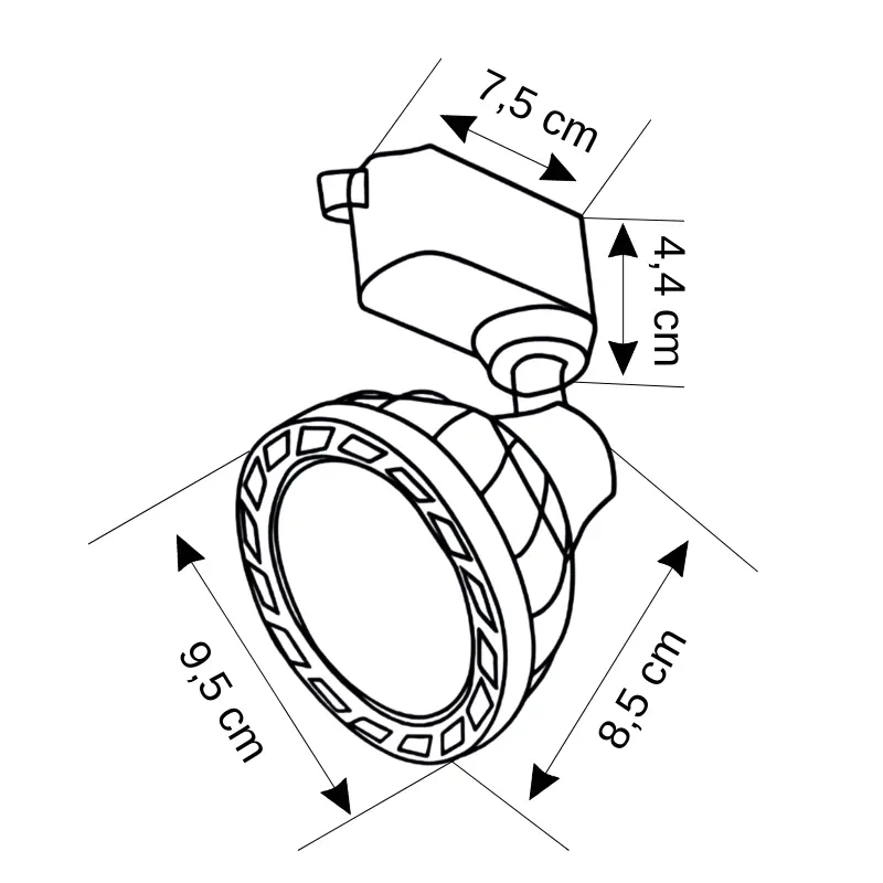 Noas 33W Rodin Ray Spot Siyah Kasa 3200K (Günışığı)YL29-3302