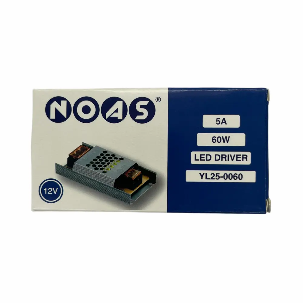 Noas 5A İç Mekan Süper Slim Led Trafosu 12V 60W YL25-0060