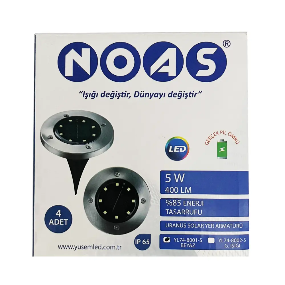 Noas 5W Uranüs Solar Yer Aydınlatma Armatürü (Beyaz)YL74-8001-S