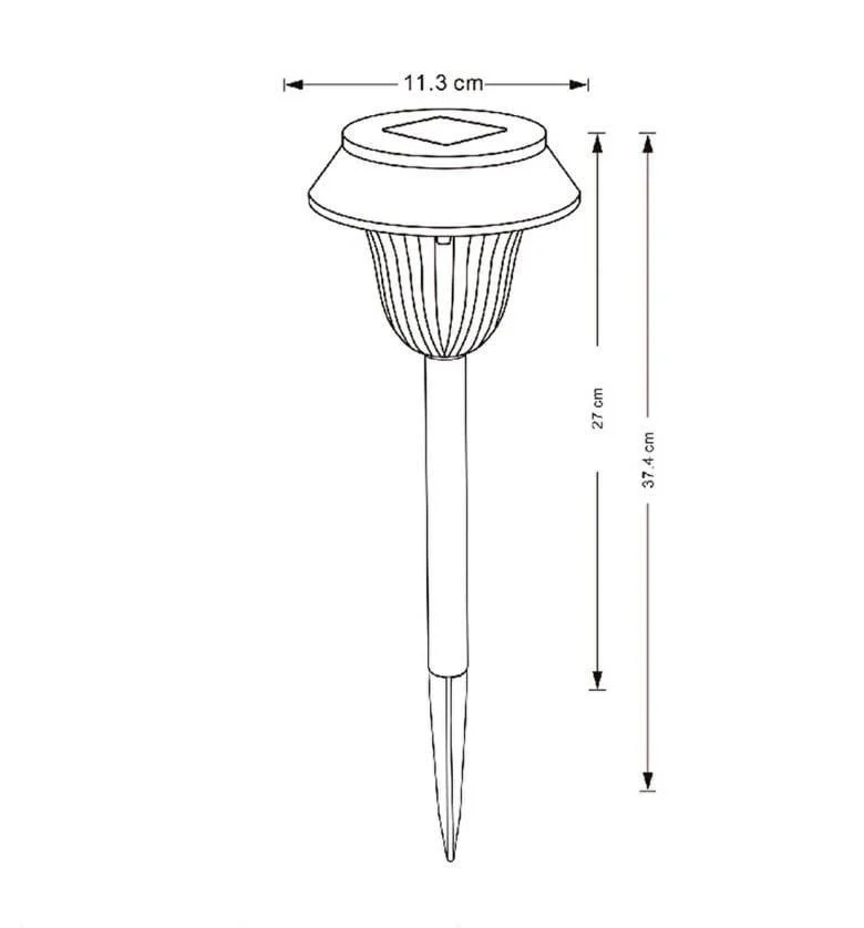 Noas 7W Miranda Solar Bahçe Aydınlatma Armatürü 40cm (Beyaz)YL74-1021-S