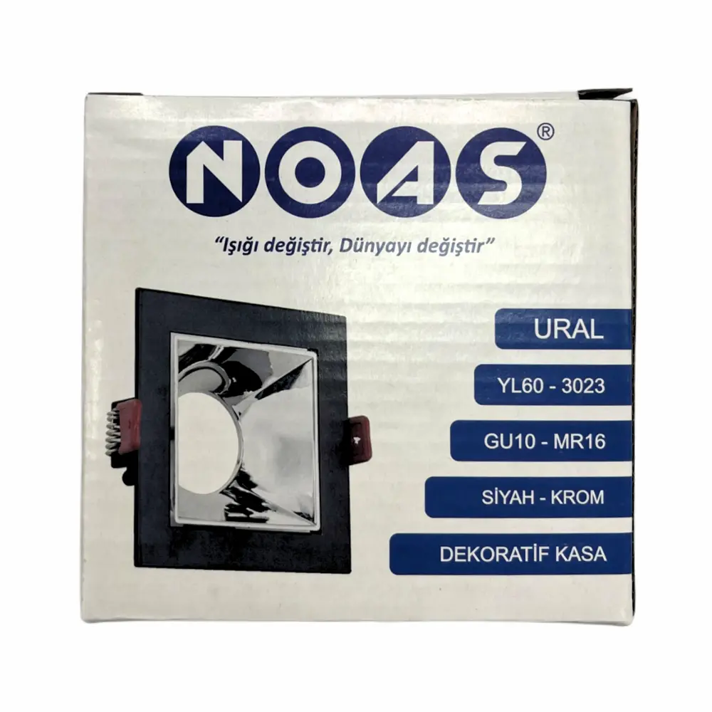 Noas Ural Dekoratif Siyah- Krom Boş Kasa YL60-3023