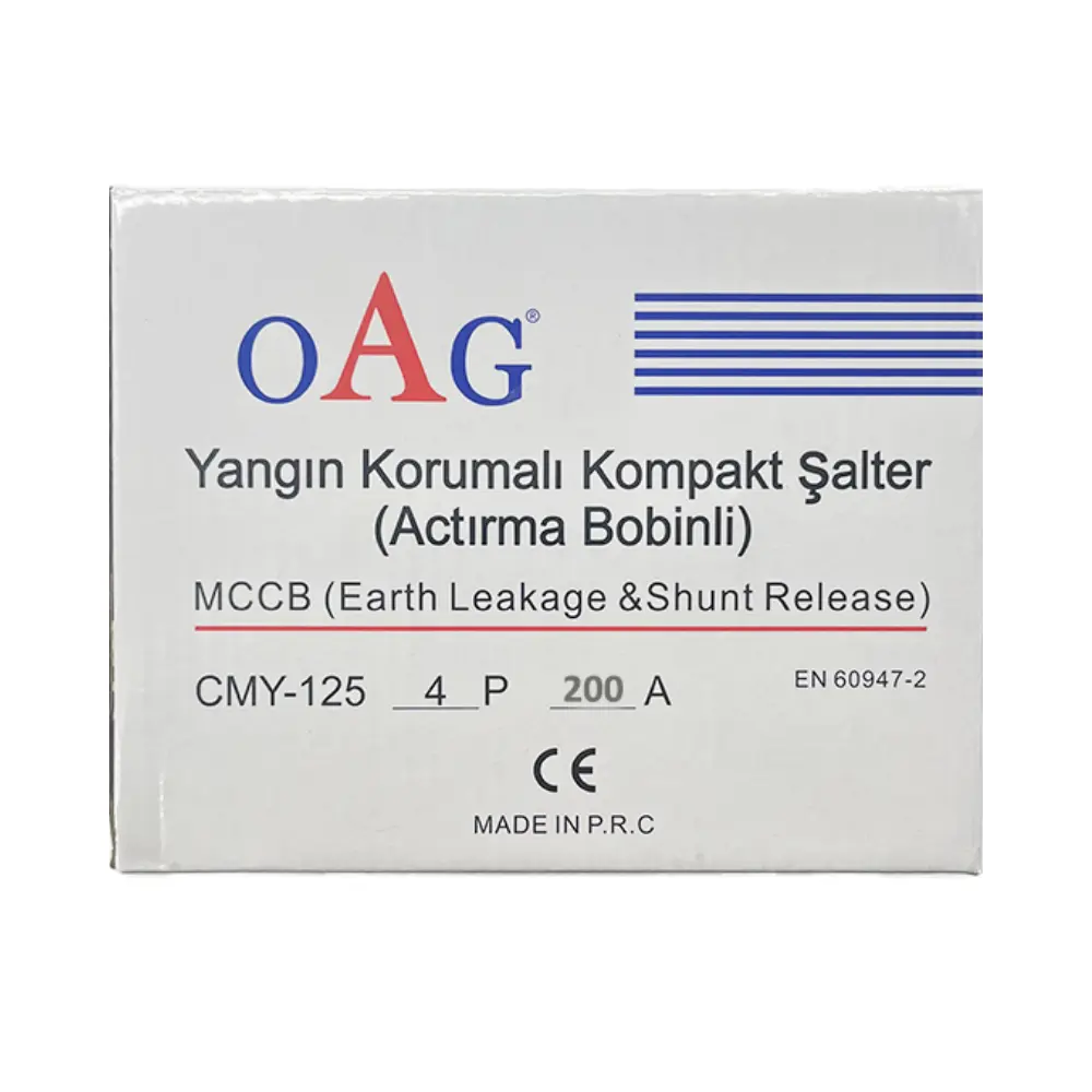 Oag 4X200A 50kA Yangın Korumalı Kompakt Şalter (Açtırma Bobinli)