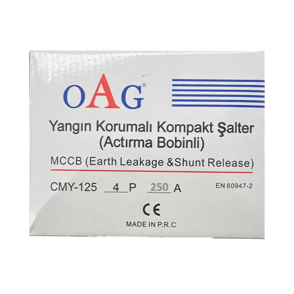 Oag 4X250A 50kA Yangın Korumalı Kompakt Şalter (Açtırma Bobinli)