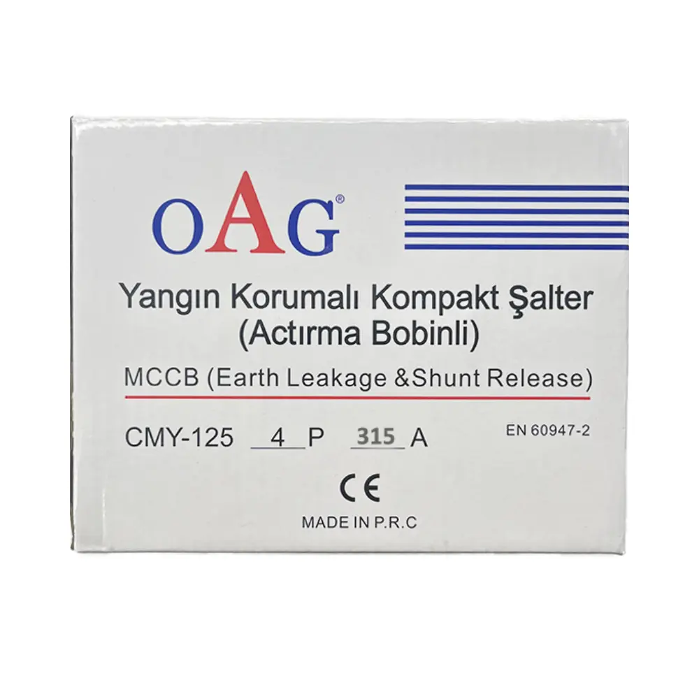 Oag 4X315A 50kA Yangın Korumalı Kompakt Şalter (Açtırma Bobinli)