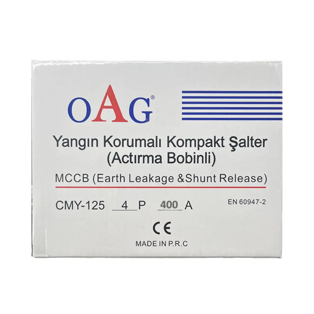 Oag 4X400A 65kA Yangın Korumalı Kompakt Şalter (Açtırma Bobinli)