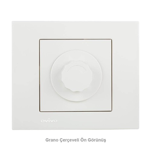 Ovivo Grano/Mina Dimmer 800W Mekanizma Beyaz (Çerçeve Hariç)