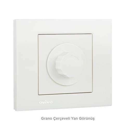 Ovivo Grano/Mina Dimmer 800W Mekanizma Beyaz (Çerçeve Hariç)