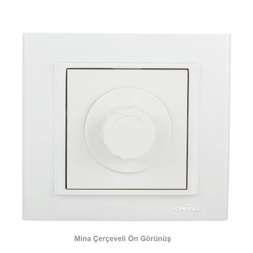 Ovivo Grano/Mina Dimmer 800W Mekanizma Beyaz (Çerçeve Hariç)