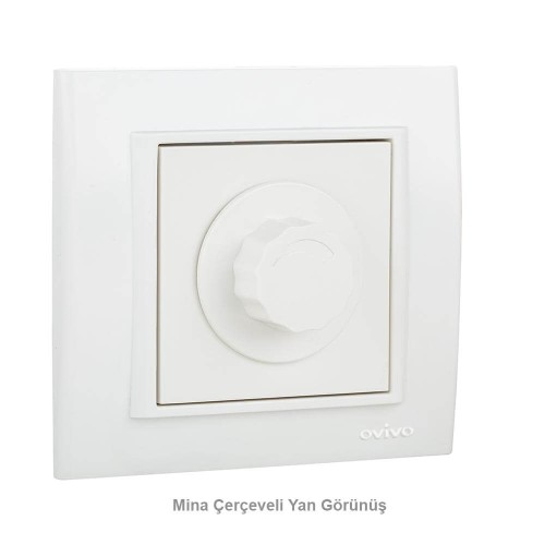 Ovivo Grano/Mina Dimmer 800W Mekanizma Beyaz (Çerçeve Hariç)