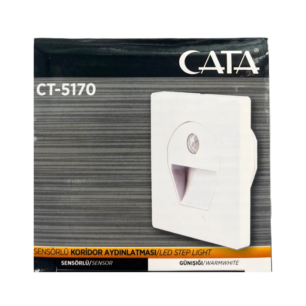 Cata 1W Sensörlü Beyaz Koridor Armatürü Günışığı (3000K) CT-5170G