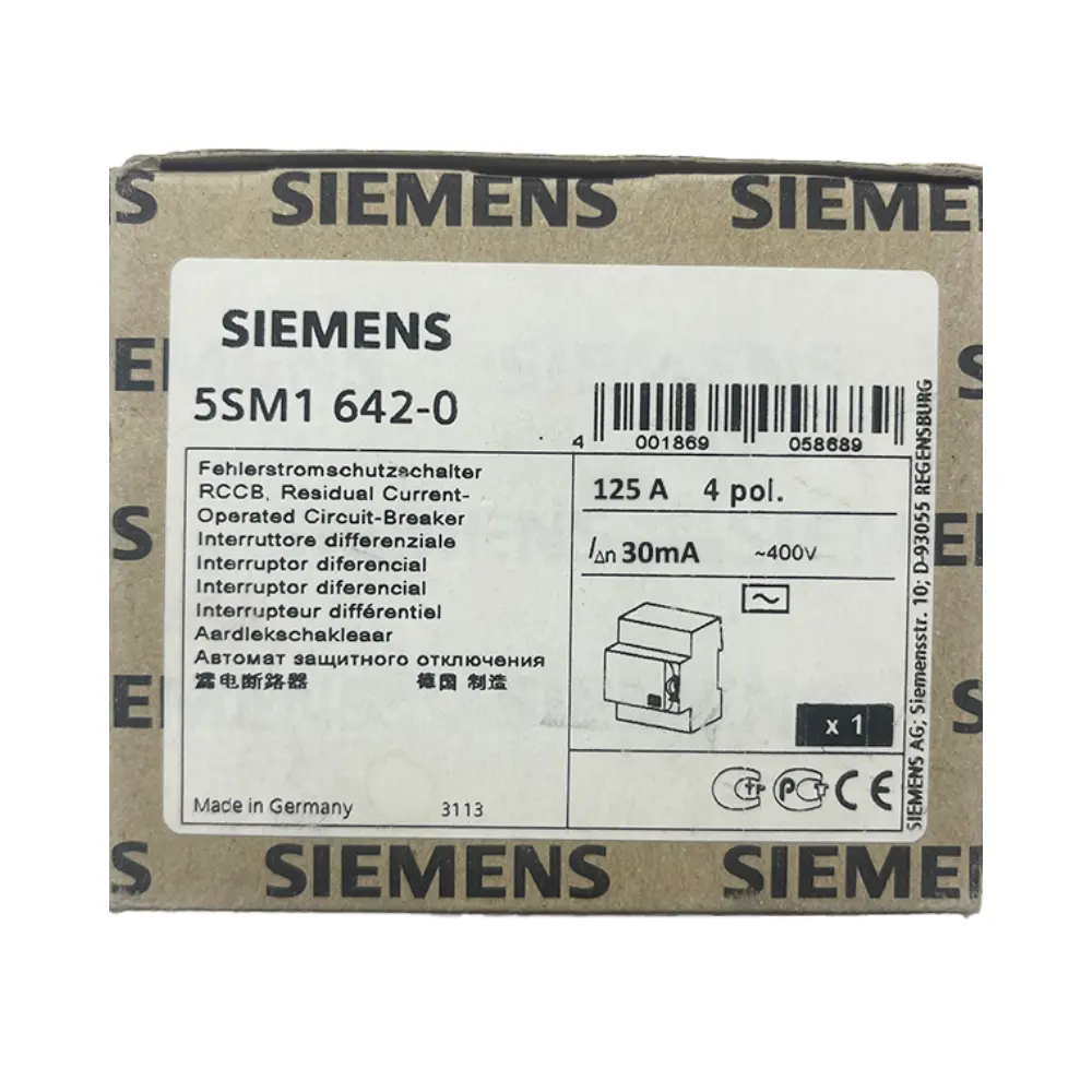 Siemens 4x125A 30mA Trifaze Kaçak Akım Rölesi 5SM3345-0