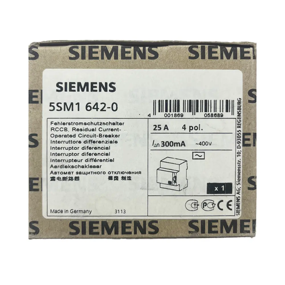 Siemens 4x25A 300mA Trifaze Kaçak Akım Rölesi 5SV5642-6