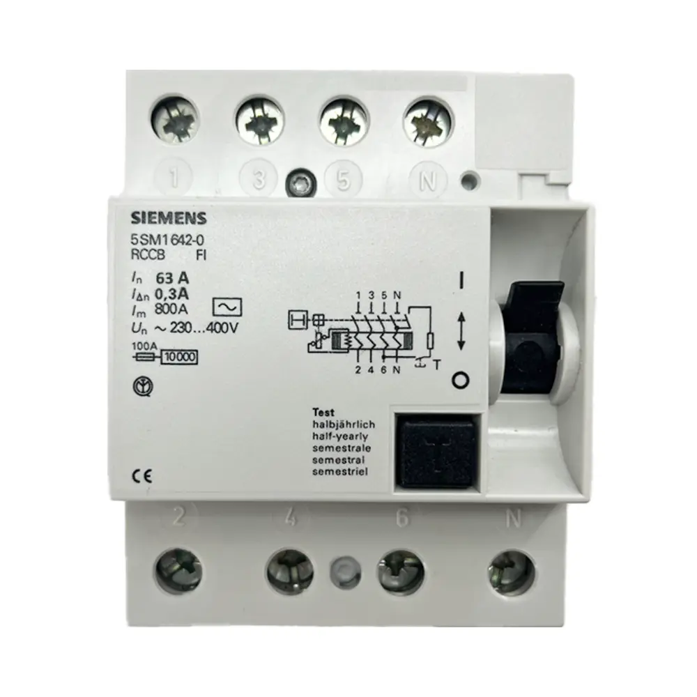 Siemens 4x63A 30mA Trifaze Kaçak Akım Rölesi 5SV5346-6