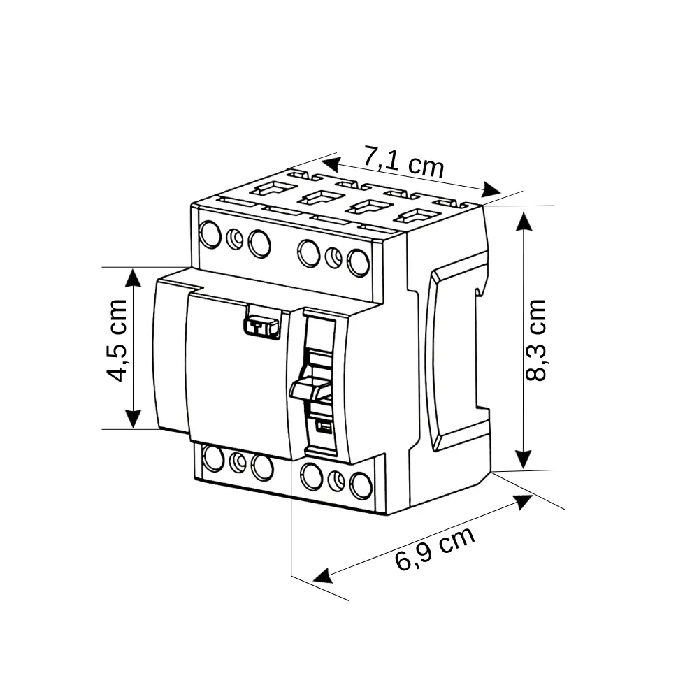 Viko 4x100A 300mA Trifaze Kaçak Akım Rölesi VTR4-100300