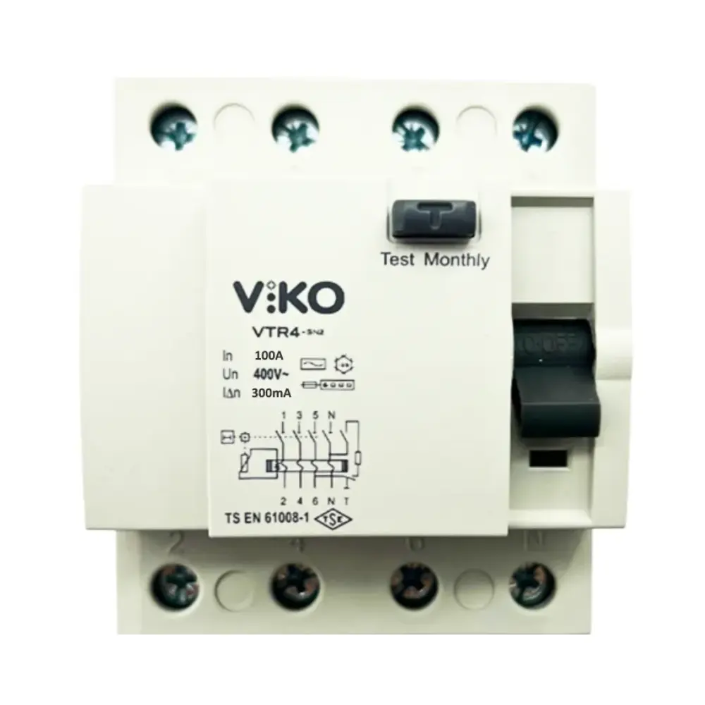 Viko 4x100A 300mA Trifaze Kaçak Akım Rölesi VTR4-100300