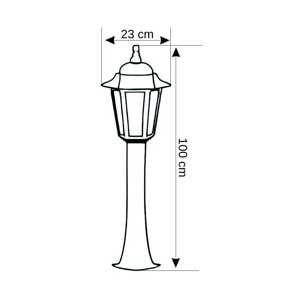 Zita Big Klas Uzun 100cm Bahçe Armatürü 295