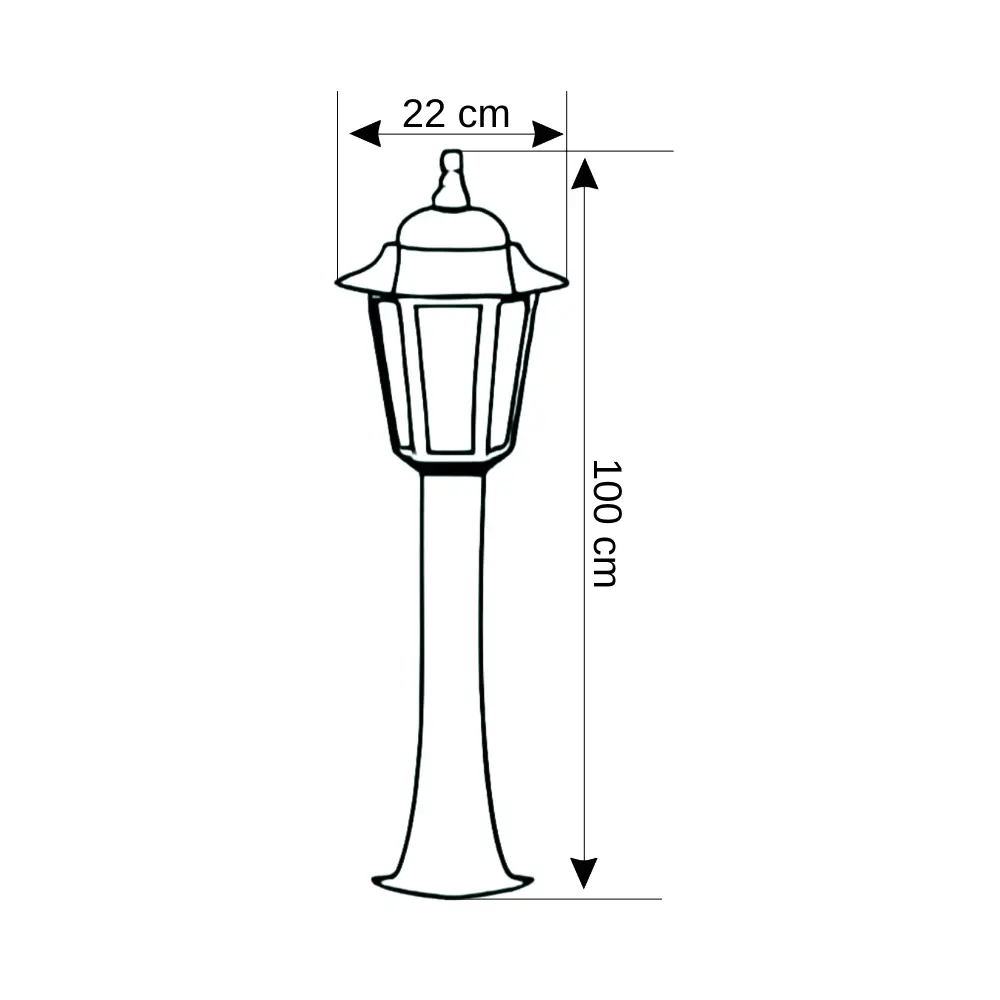 Zita Klas Uzun 100cm Bahçe Armatürü 288