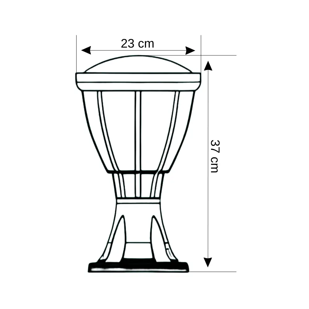 Zita Kupa Setüstü Bahçe Armatürü 230