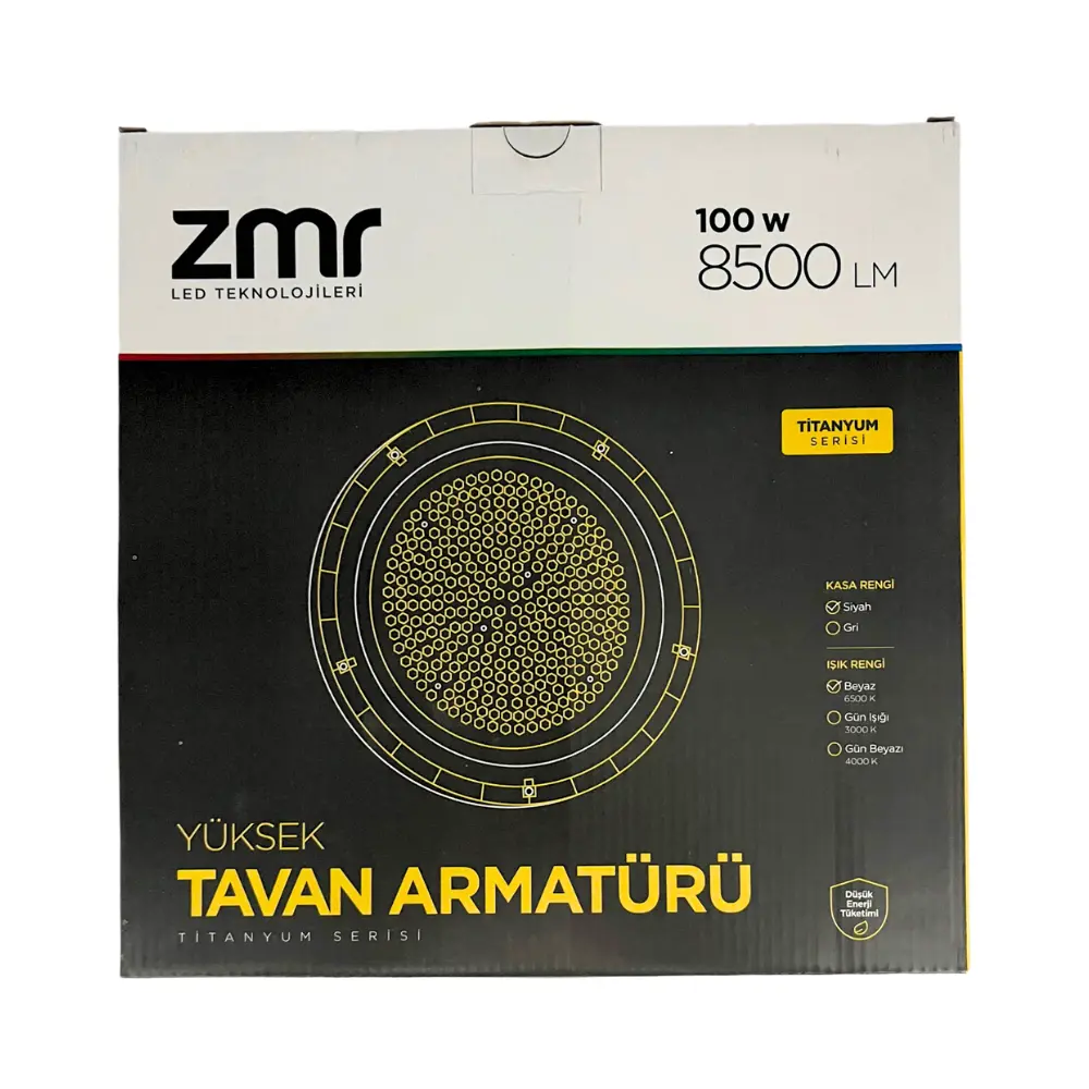 Zmr 100W Ledli Yüksek Tavan Armatürü 6500K (Beyaz)