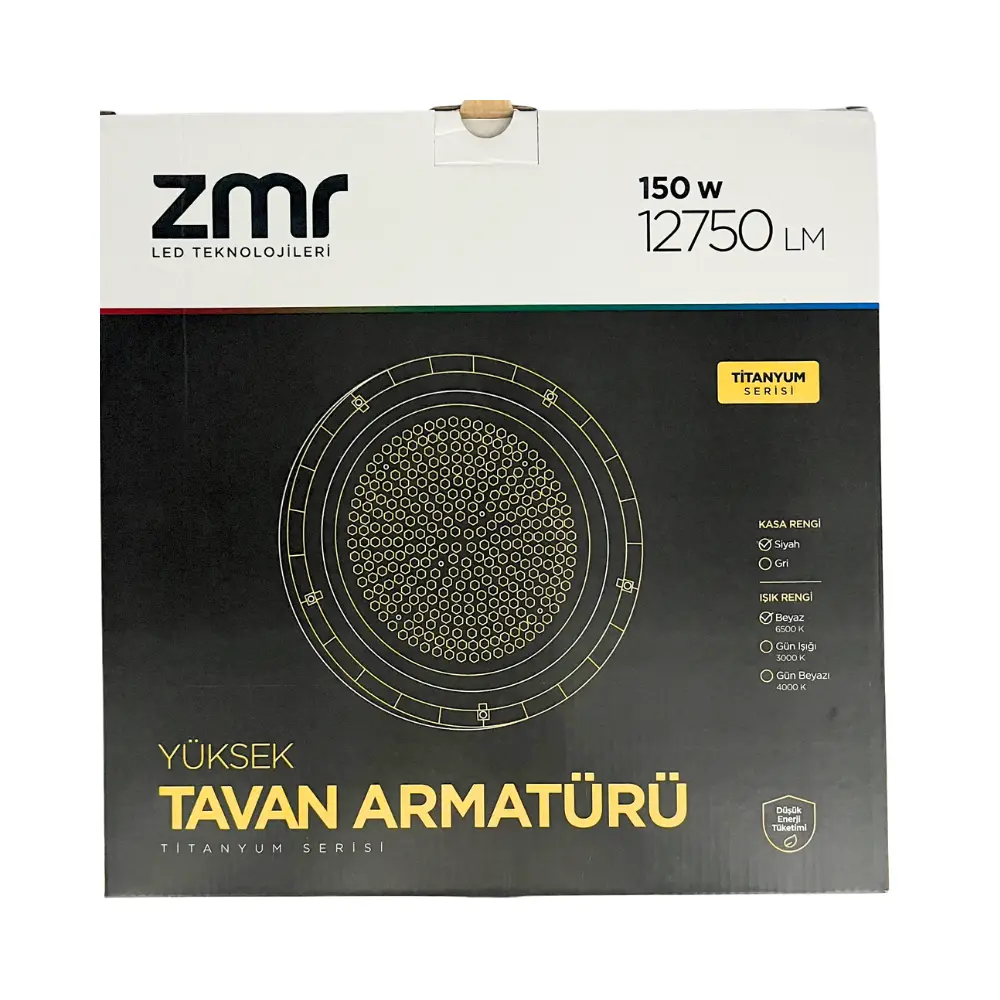 Zmr 150W Ledli Yüksek Tavan Armatürü 6500K (Beyaz)