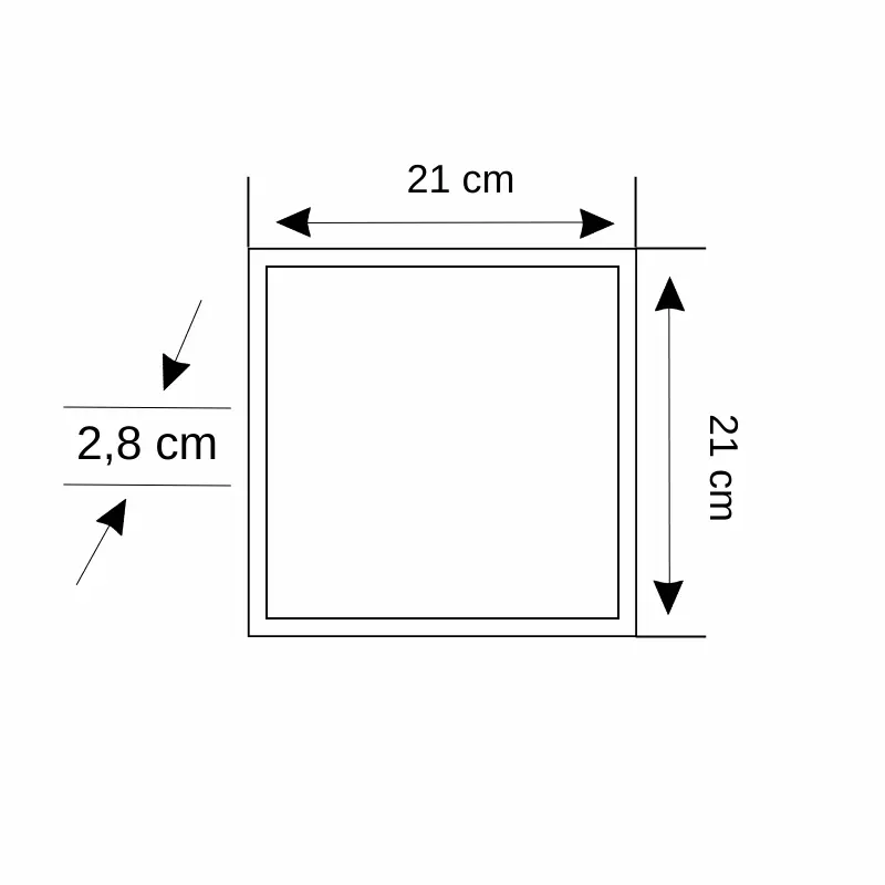 Zmr 18W Sıvaüstü Siyah Kasa Kare Panel Led Armatür 6500K (Beyaz)