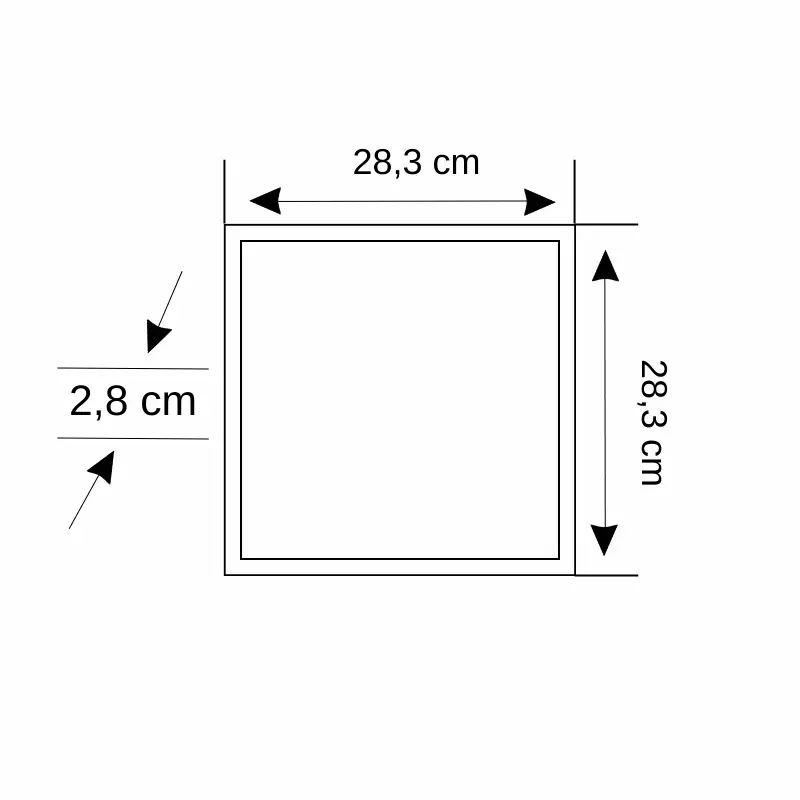 Zmr 24W Sıvaüstü Siyah Kasa Kare Panel Led Armatür 6500K (Beyaz)