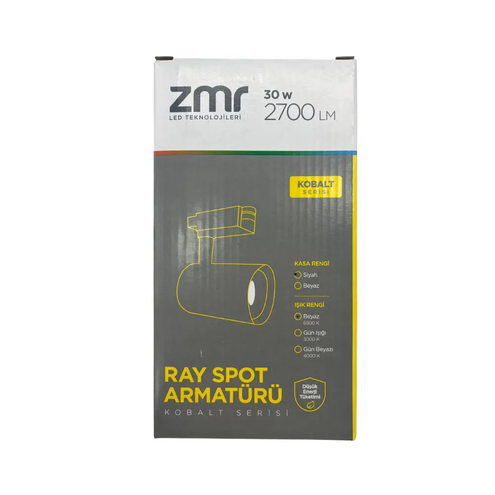 Zmr 30W Ray Spot Siyah Kasa 6500K (Beyaz)