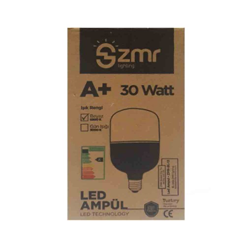 Zmr 30W Torch Jumbo Led Ampul E27 Duy 6500K (Beyaz)