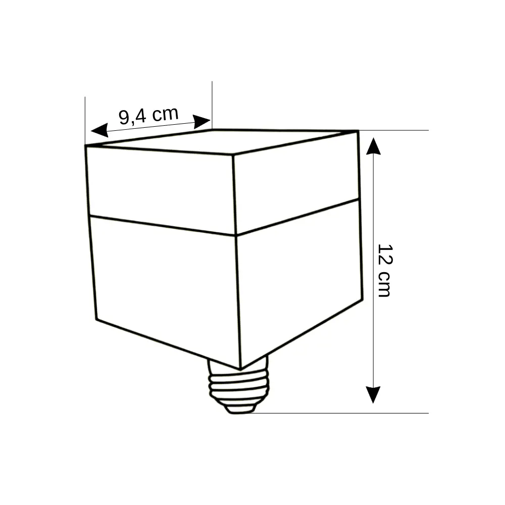 Zmr 30W Torch Kare Dekoratif T-Bulb Led Ampul E27 Duy 6500K (Beyaz)