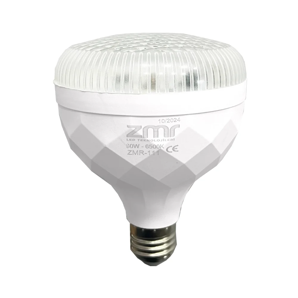 Zmr 30W Torch Kristal Camlı T-Bulb Led Ampul E27 Duy 6500K (Beyaz)