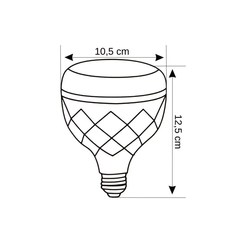 Zmr 30W Torch Kristal Camlı T-Bulb Led Ampul E27 Duy 6500K (Beyaz)