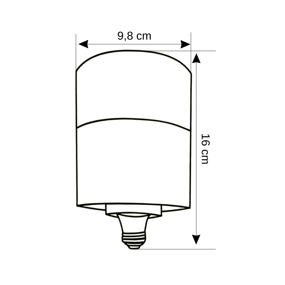 Zmr 30W Torch Oval Dekoratif T-Bulb Led Ampul E27 Duy 6500K (Beyaz)