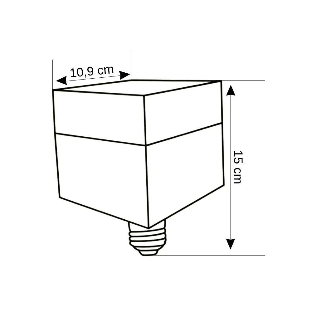 Zmr 40W Torch Kare Dekoratif T-Bulb Led Ampul E27 Duy 6500K (Beyaz)