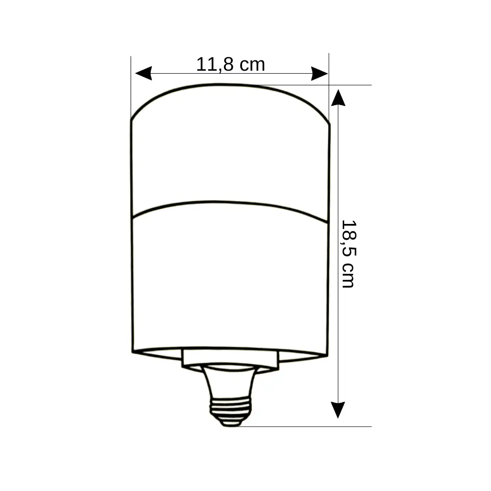 Zmr 40W Torch Oval Dekoratif T-Bulb Led Ampul E27 Duy 6500K (Beyaz)