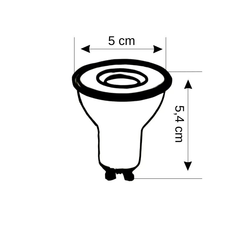 Zmr 7W Led Çanak Ampul Mercekli GU10 Duy 6500K (Beyaz)