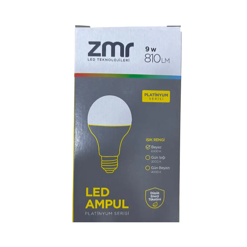 Zmr 9W Led Ampul E-27 Duy 6500K (Beyaz)