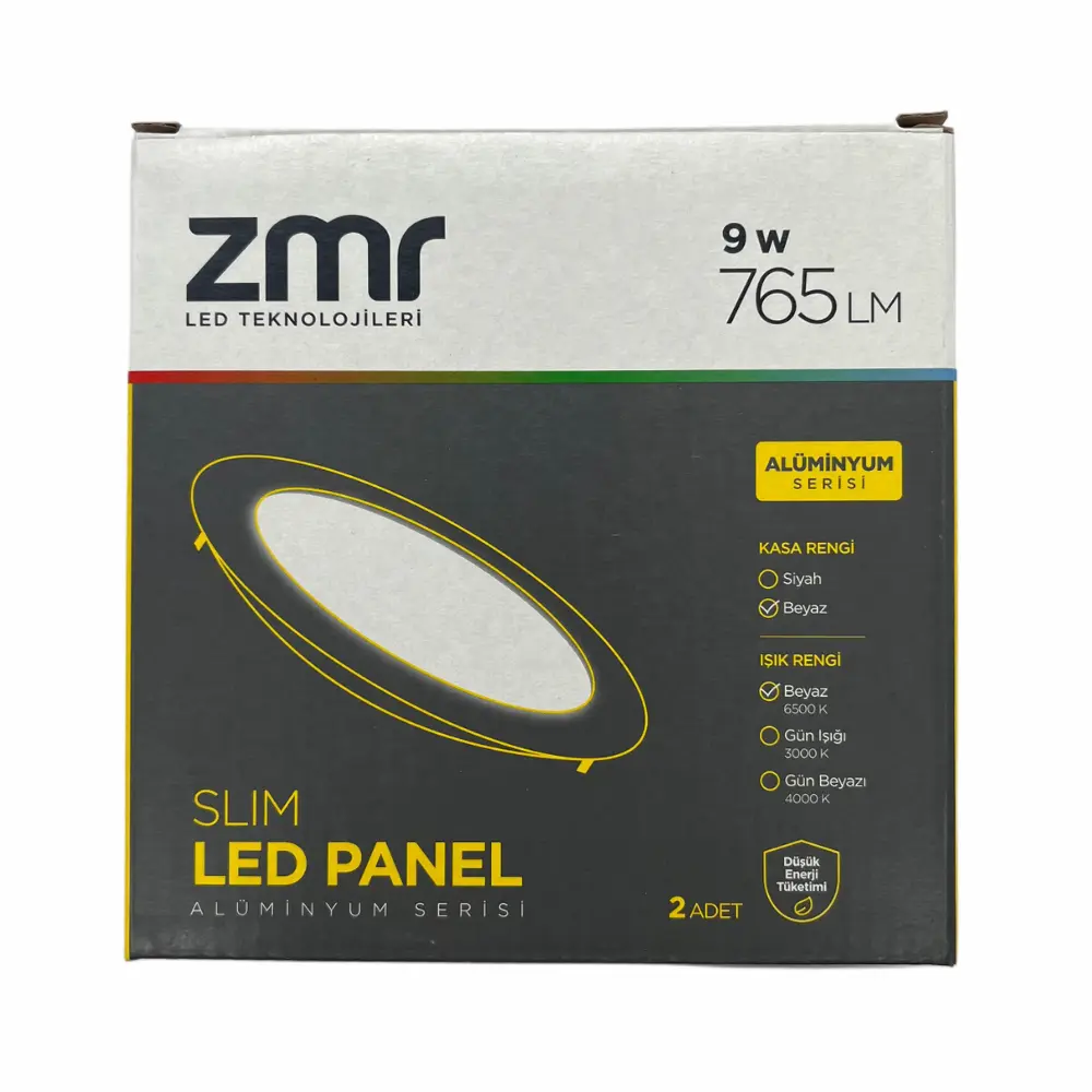 Zmr 9W Sıvaaltı Panel Led Armatür 6500K (Beyaz)